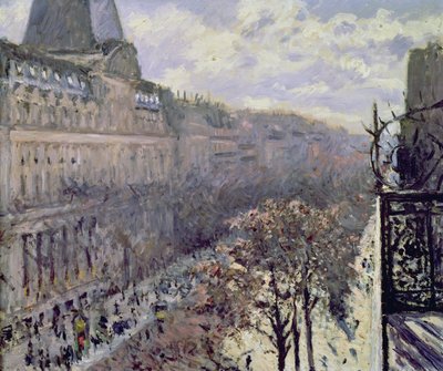 Boulevard des Italiens、c.1880 作： Gustave Caillebotte